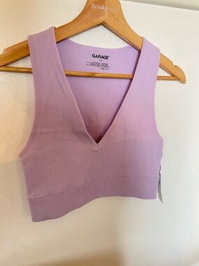Ribbed V-Neck Tank Top